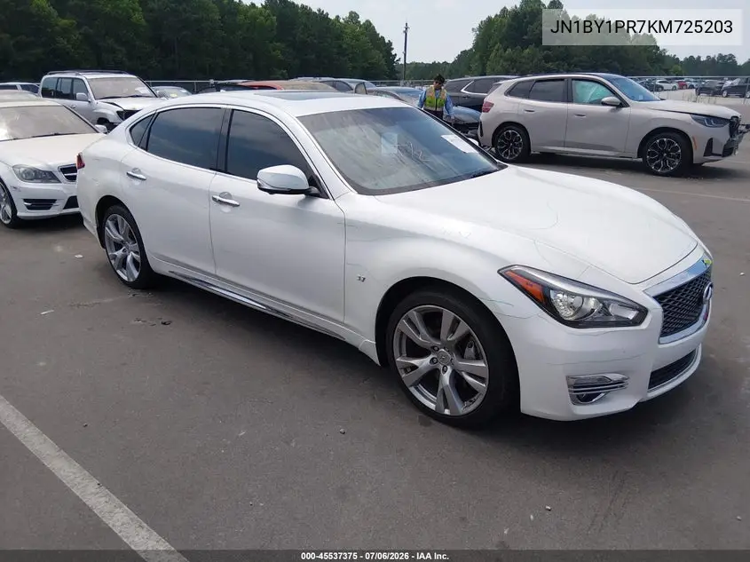 2019 Infiniti Q70L 3.7X Luxe VIN: JN1BY1PR7KM725203 Lot: 45537375