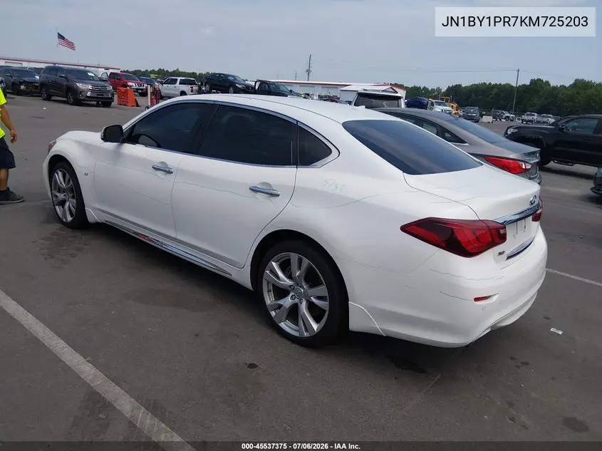 2019 Infiniti Q70L 3.7X Luxe VIN: JN1BY1PR7KM725203 Lot: 45537375