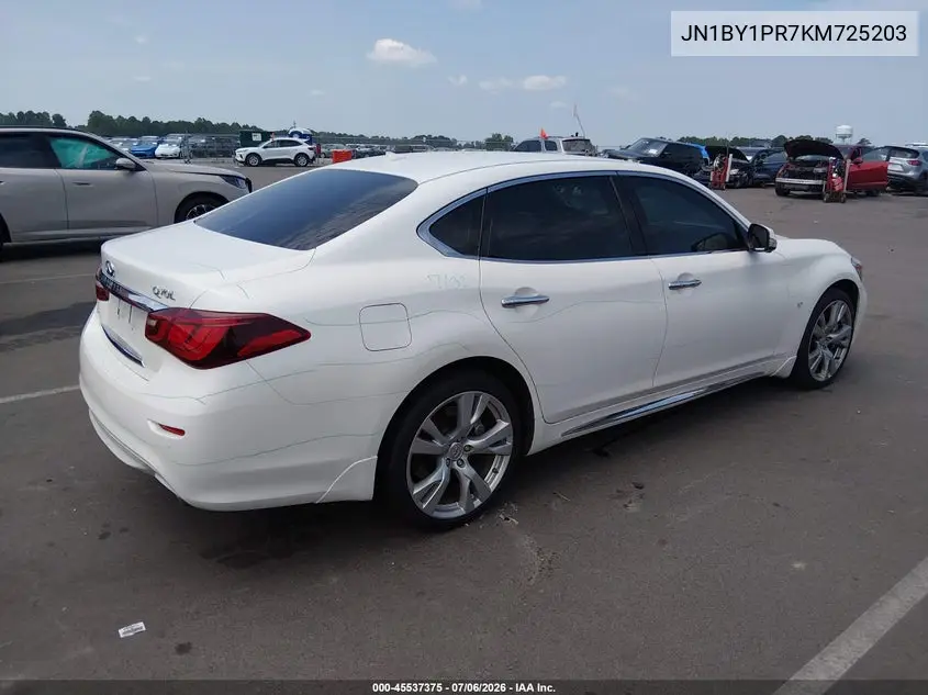 2019 Infiniti Q70L 3.7X Luxe VIN: JN1BY1PR7KM725203 Lot: 45537375