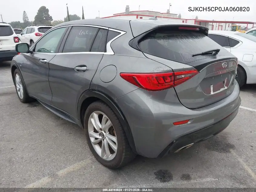 2018 Infiniti Qx30 Luxury VIN: SJKCH5CP0JA060820 Lot: 44193624