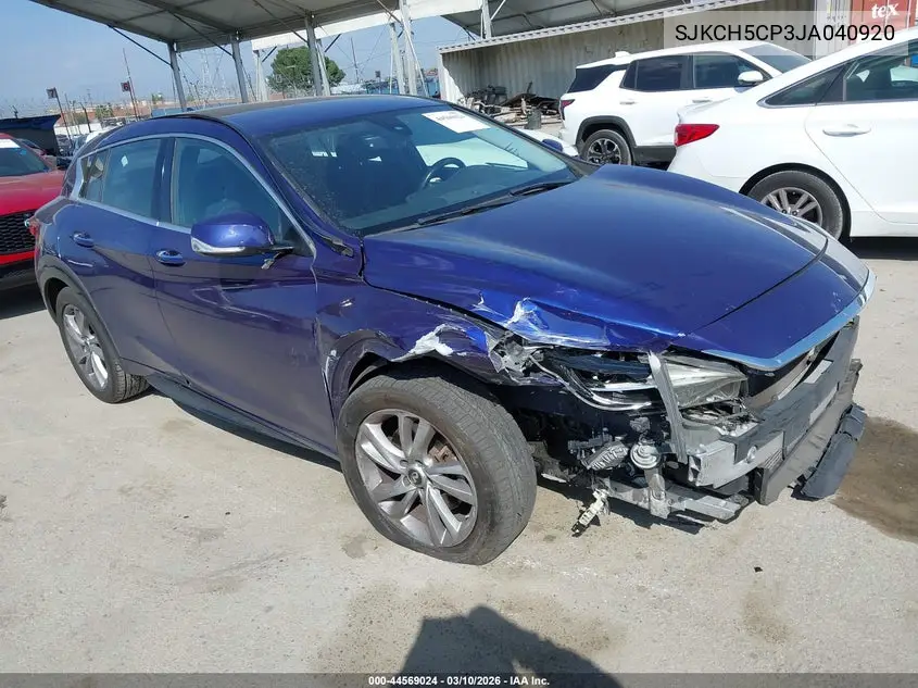 2018 Infiniti Qx30 VIN: SJKCH5CP3JA040920 Lot: 44569024