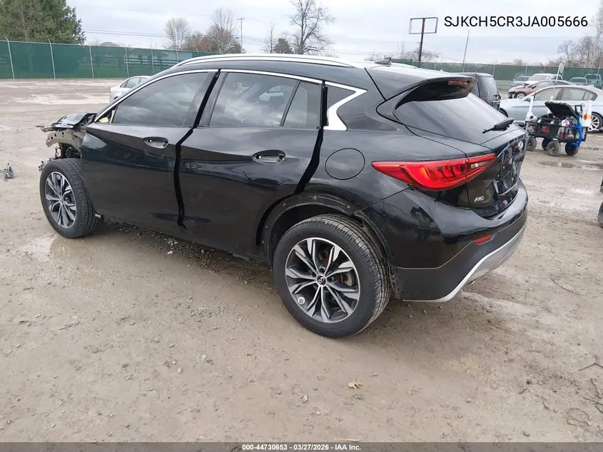 2018 Infiniti Qx30 Luxe VIN: SJKCH5CR3JA005666 Lot: 44730653