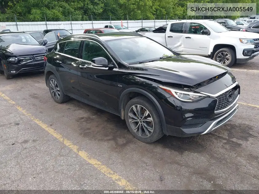 2018 Infiniti Qx30 Luxe VIN: SJKCH5CRXJA005549 Lot: 45366568