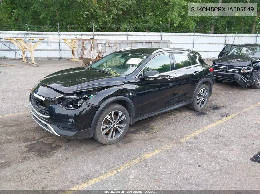 2018 Infiniti Qx30 Luxe VIN: SJKCH5CRXJA005549 Lot: 45366568