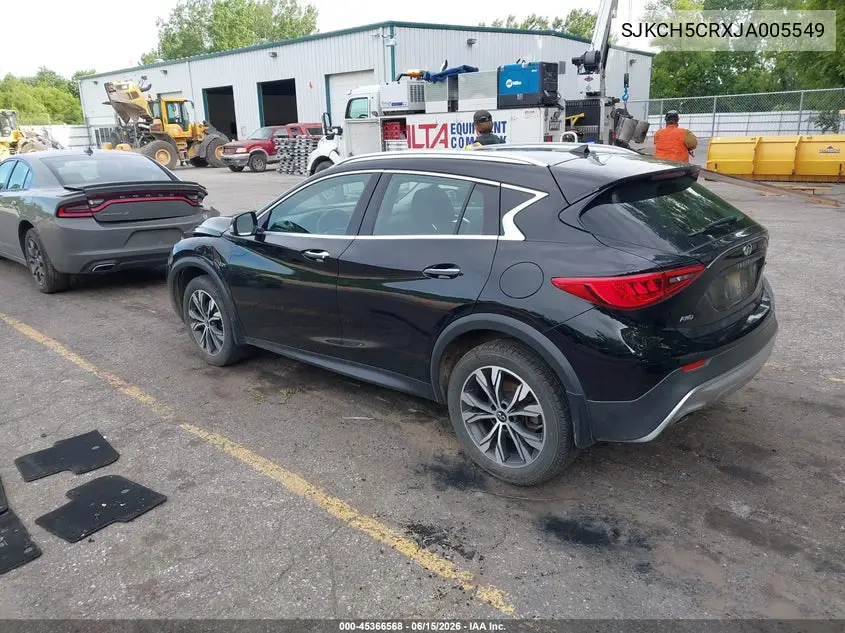 2018 Infiniti Qx30 Luxe VIN: SJKCH5CRXJA005549 Lot: 45366568