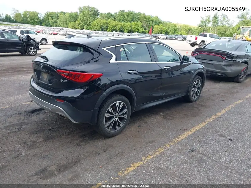 2018 Infiniti Qx30 Luxe VIN: SJKCH5CRXJA005549 Lot: 45366568
