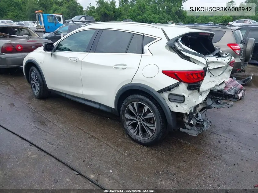 2019 Infiniti Qx30 Luxe VIN: SJKCH5CR3KA008942 Lot: 45231244