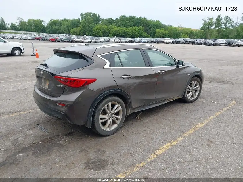 2019 Infiniti Qx30 Luxe VIN: SJKCH5CP7KA011728 Lot: 45405106