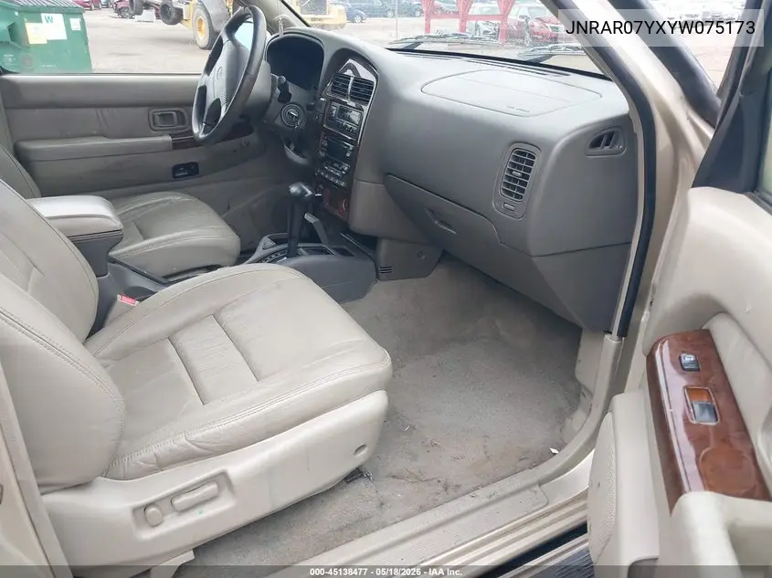 2000 Infiniti Qx4 VIN: JNRAR07YXYW075173 Lot: 45138477