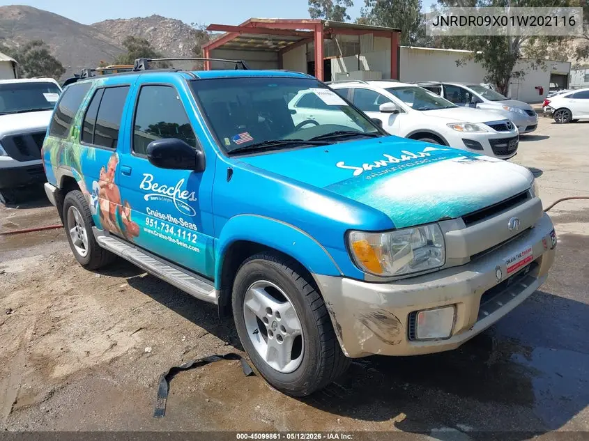 2001 Infiniti Qx4 Luxury VIN: JNRDR09X01W202116 Lot: 45099861