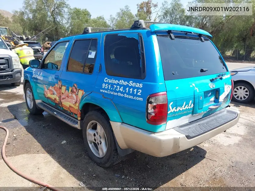 2001 Infiniti Qx4 Luxury VIN: JNRDR09X01W202116 Lot: 45099861