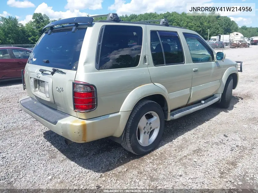 2001 Infiniti Qx4 Luxury VIN: JNRDR09Y41W214956 Lot: 45360731