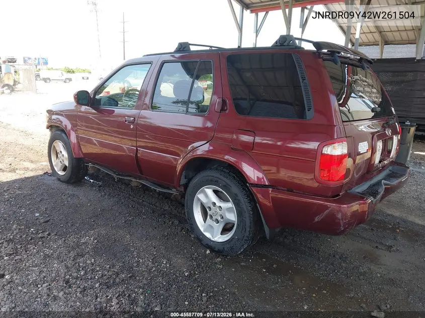 2002 Infiniti Qx4 Luxury VIN: JNRDR09Y42W261504 Lot: 45587709
