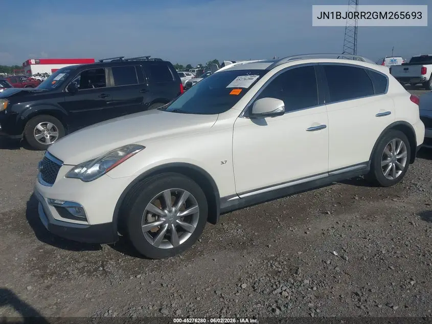 2016 Infiniti Qx50 VIN: JN1BJ0RR2GM265693 Lot: 45276280