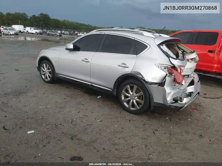 2016 Infiniti Qx50 VIN: JN1BJ0RR3GM270868 Lot: 45406709