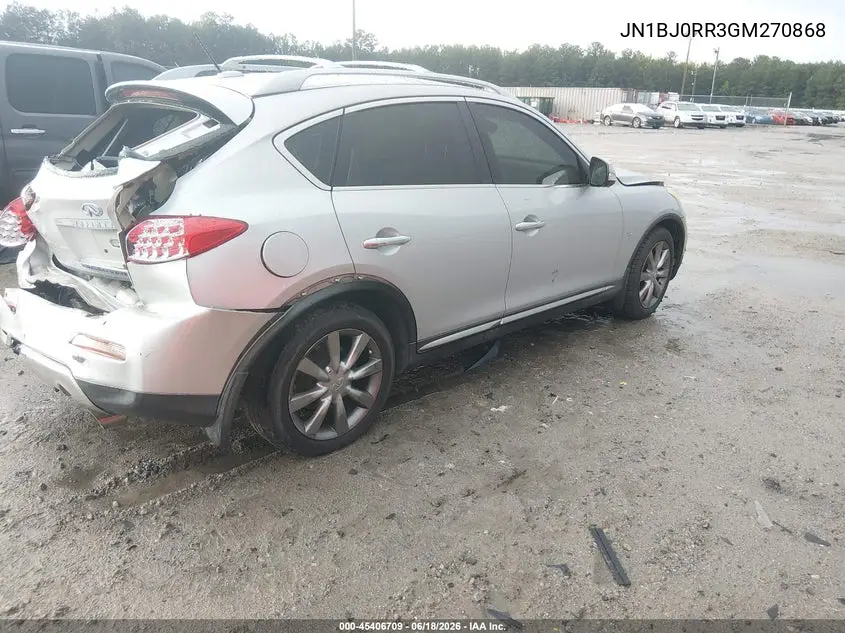 2016 Infiniti Qx50 VIN: JN1BJ0RR3GM270868 Lot: 45406709