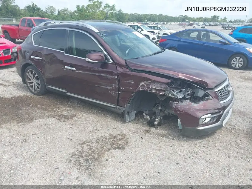 2016 Infiniti Qx50 VIN: JN1BJ0RP8GM232230 Lot: 45634141