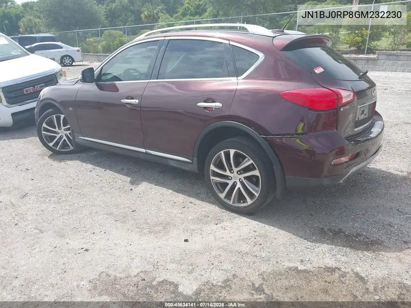 2016 Infiniti Qx50 VIN: JN1BJ0RP8GM232230 Lot: 45634141