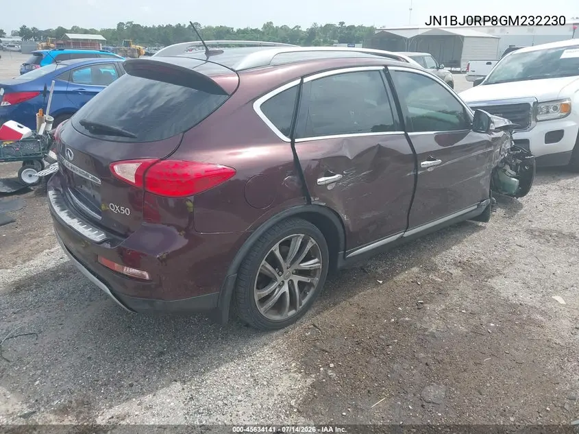 2016 Infiniti Qx50 VIN: JN1BJ0RP8GM232230 Lot: 45634141
