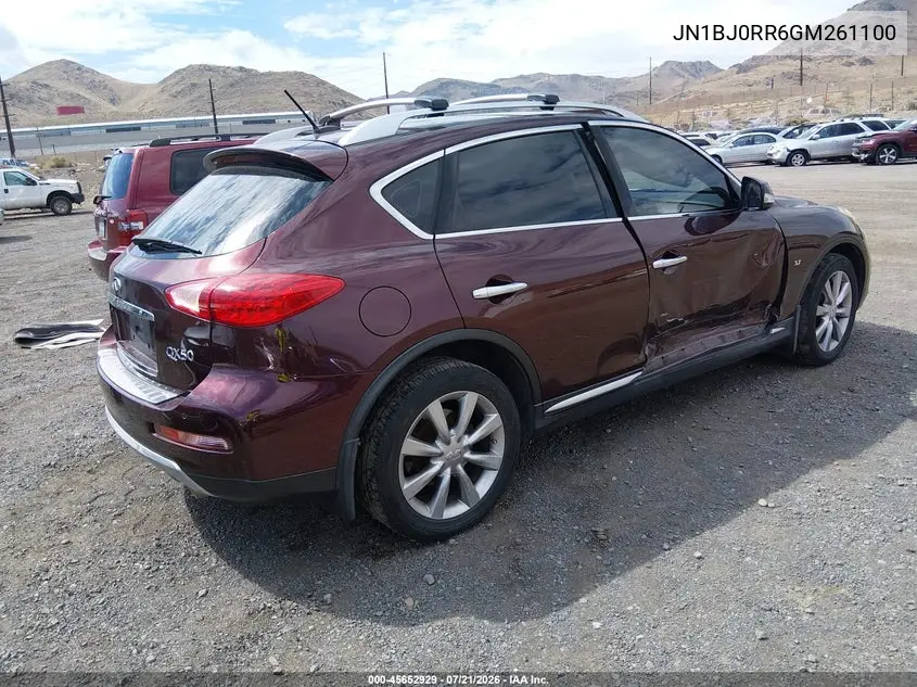 2016 Infiniti Qx50 VIN: JN1BJ0RR6GM261100 Lot: 45652929