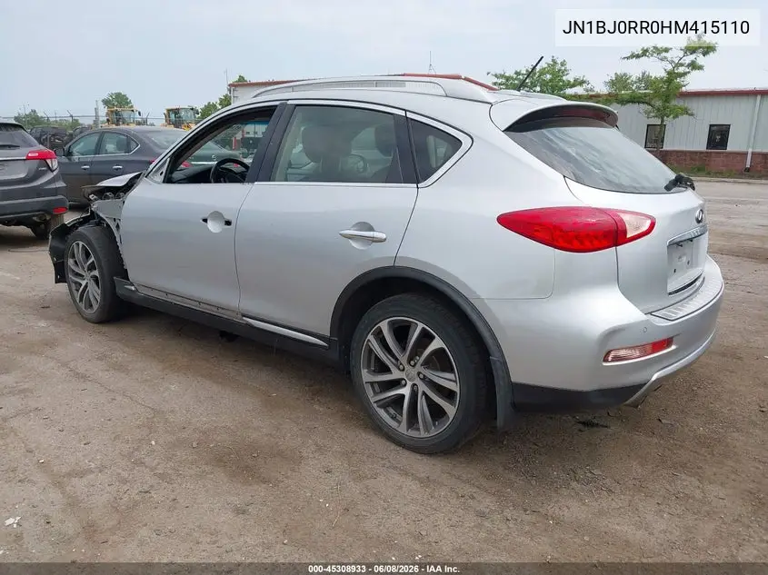2017 Infiniti Qx50 VIN: JN1BJ0RR0HM415110 Lot: 45308933