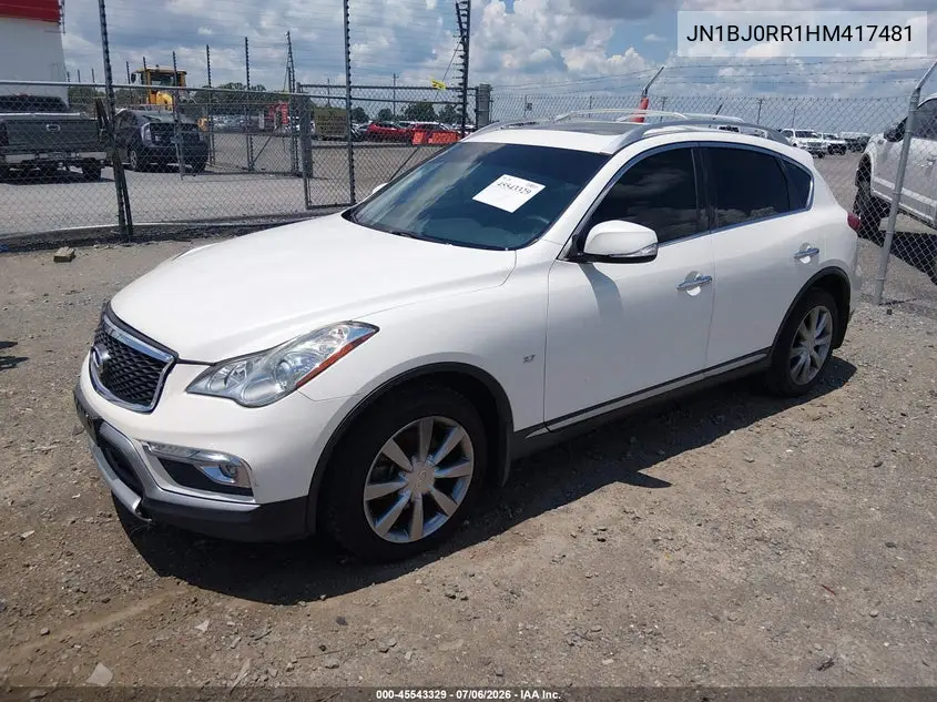 2017 Infiniti Qx50 VIN: JN1BJ0RR1HM417481 Lot: 45543329