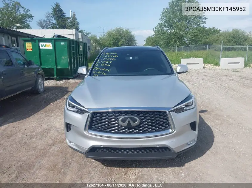 2019 Infiniti Qx50 Essential/Pure VIN: 3PCAJ5M30KF145952 Lot: 12627184