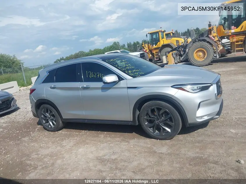 2019 Infiniti Qx50 Essential/Pure VIN: 3PCAJ5M30KF145952 Lot: 12627184