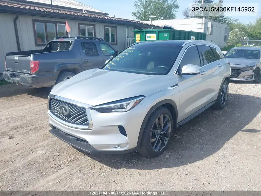 2019 Infiniti Qx50 Essential/Pure VIN: 3PCAJ5M30KF145952 Lot: 12627184