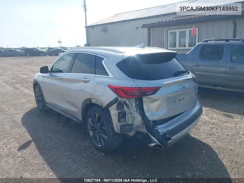 2019 Infiniti Qx50 Essential/Pure VIN: 3PCAJ5M30KF145952 Lot: 12627184