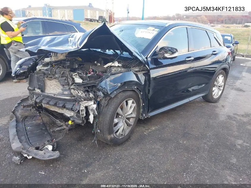 3PCAJ5M34KF121833 2019 Infiniti Qx50 Essential