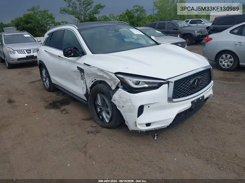 2019 Infiniti Qx50 Essential VIN: 3PCAJ5M33KF130989 Lot: 45312524