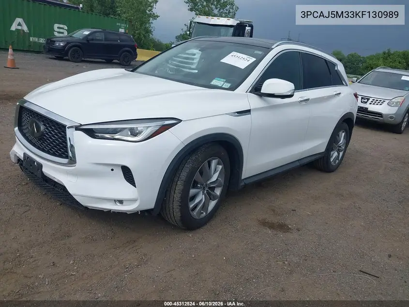 2019 Infiniti Qx50 Essential VIN: 3PCAJ5M33KF130989 Lot: 45312524