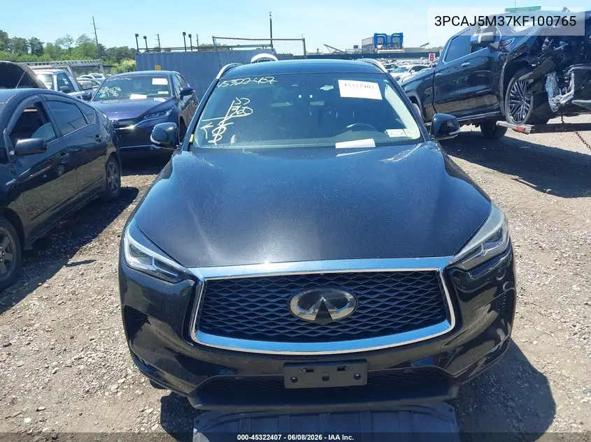 2019 Infiniti Qx50 Essential VIN: 3PCAJ5M37KF100765 Lot: 45322407