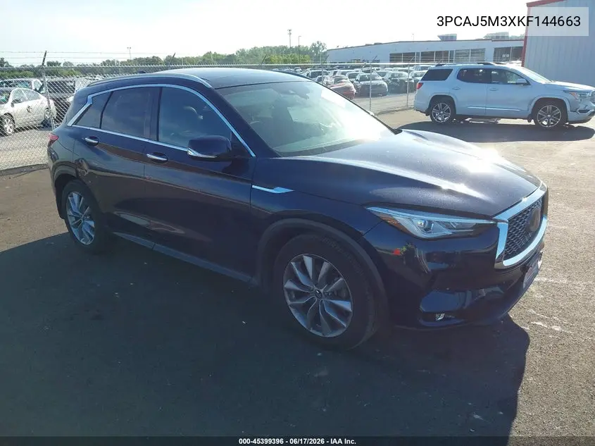 2019 Infiniti Qx50 Luxe VIN: 3PCAJ5M3XKF144663 Lot: 45399396