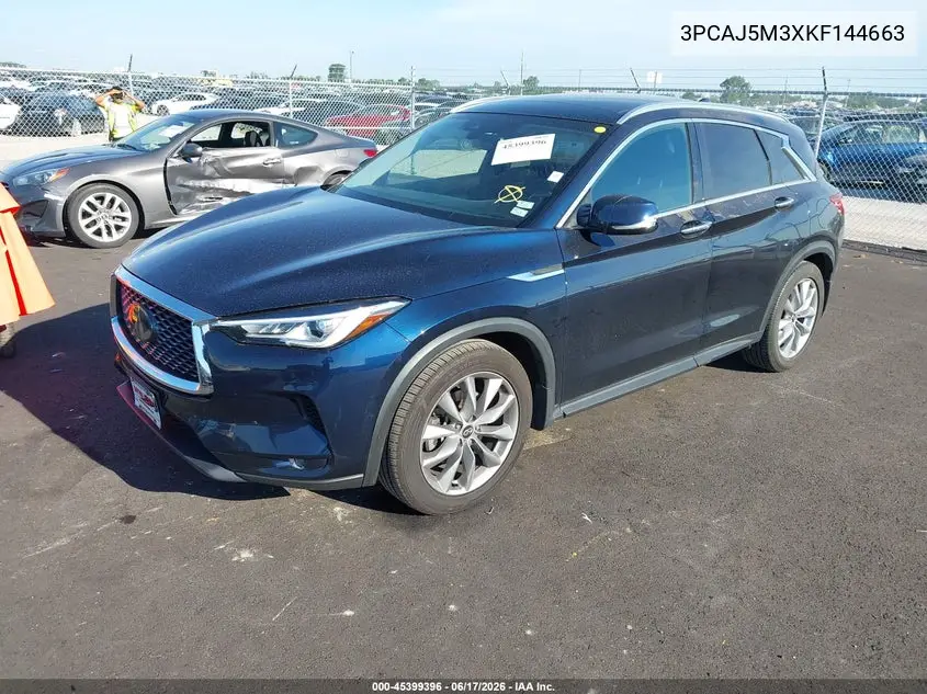 2019 Infiniti Qx50 Luxe VIN: 3PCAJ5M3XKF144663 Lot: 45399396