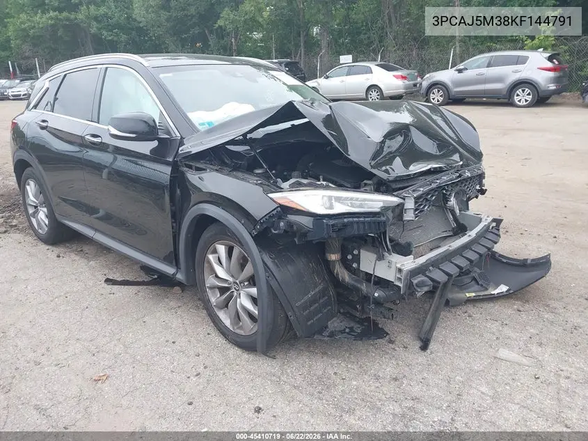 2019 Infiniti Qx50 Luxe VIN: 3PCAJ5M38KF144791 Lot: 45410719