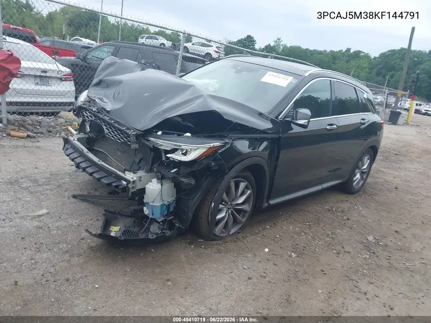 2019 Infiniti Qx50 Luxe VIN: 3PCAJ5M38KF144791 Lot: 45410719