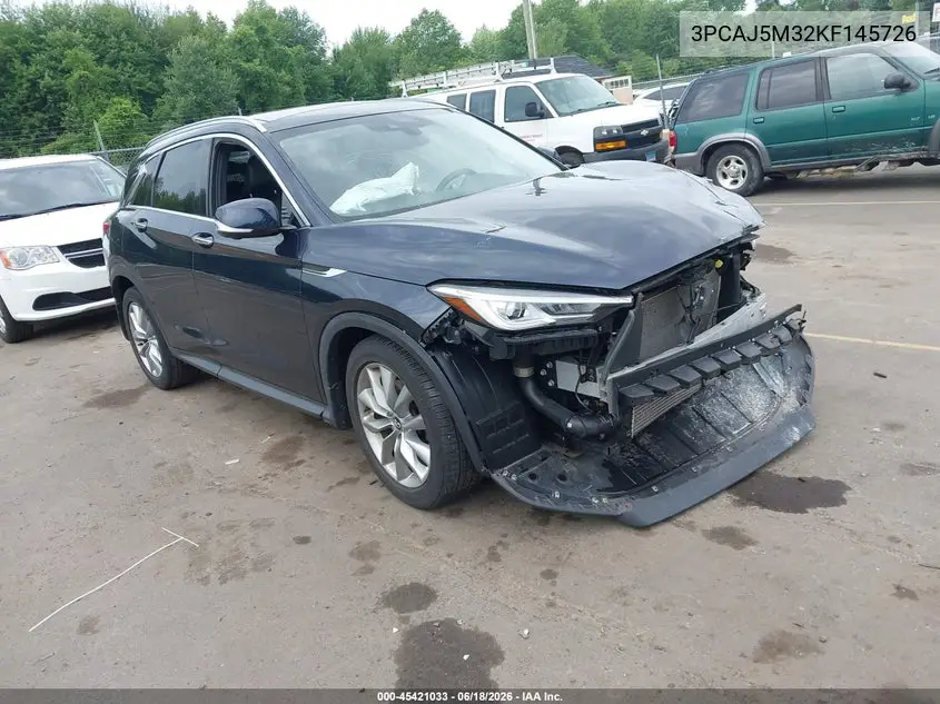 2019 Infiniti Qx50 Essential VIN: 3PCAJ5M32KF145726 Lot: 45421033
