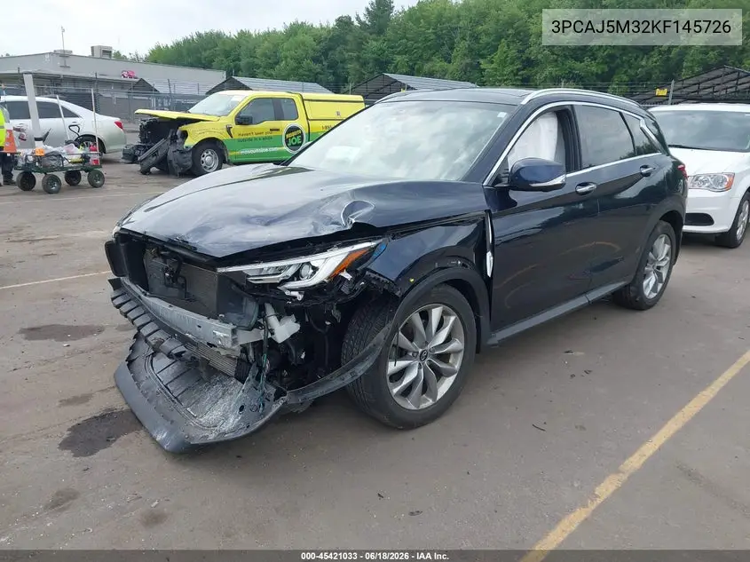 2019 Infiniti Qx50 Essential VIN: 3PCAJ5M32KF145726 Lot: 45421033