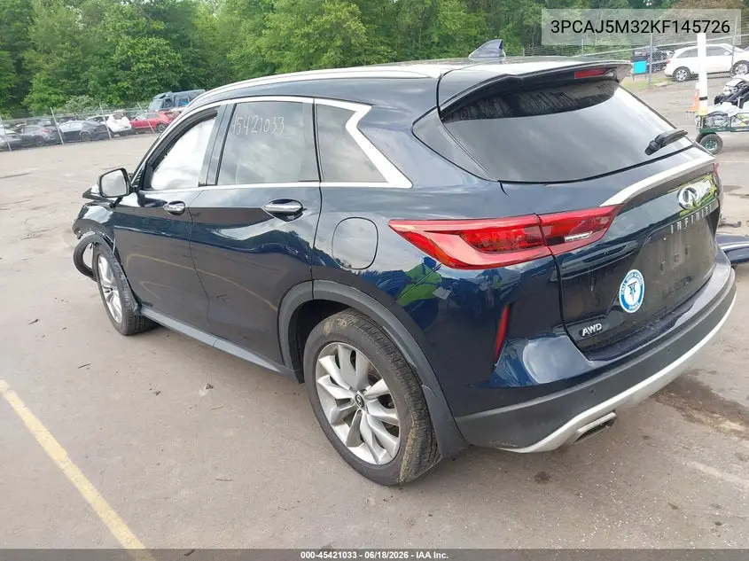 2019 Infiniti Qx50 Essential VIN: 3PCAJ5M32KF145726 Lot: 45421033