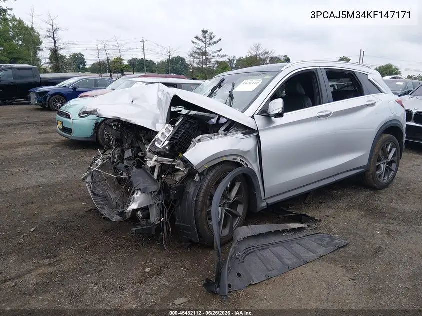 2019 Infiniti Qx50 Essential VIN: 3PCAJ5M34KF147171 Lot: 45482112