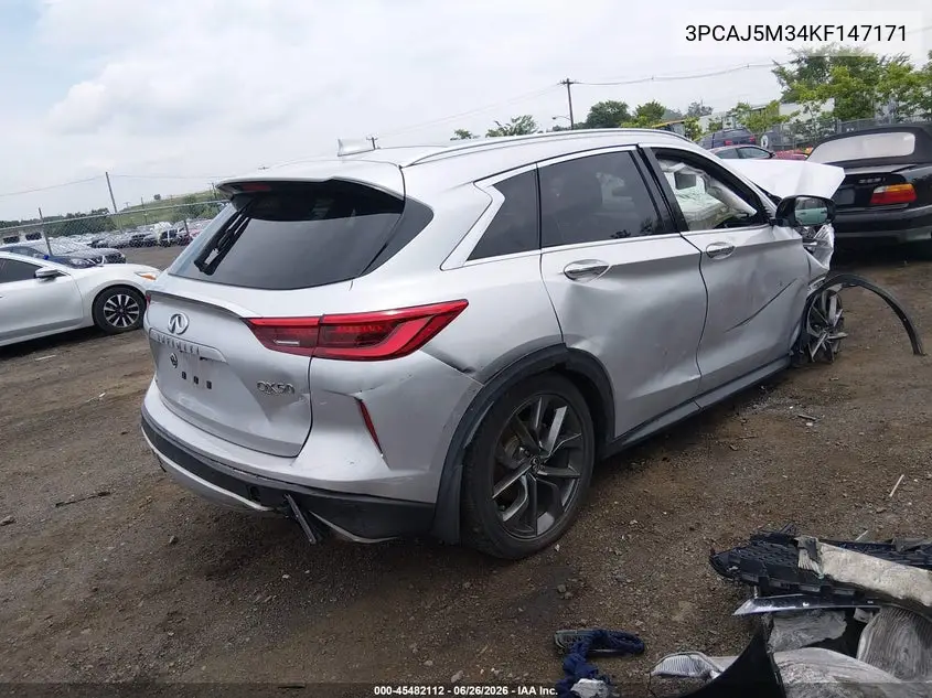 2019 Infiniti Qx50 Essential VIN: 3PCAJ5M34KF147171 Lot: 45482112