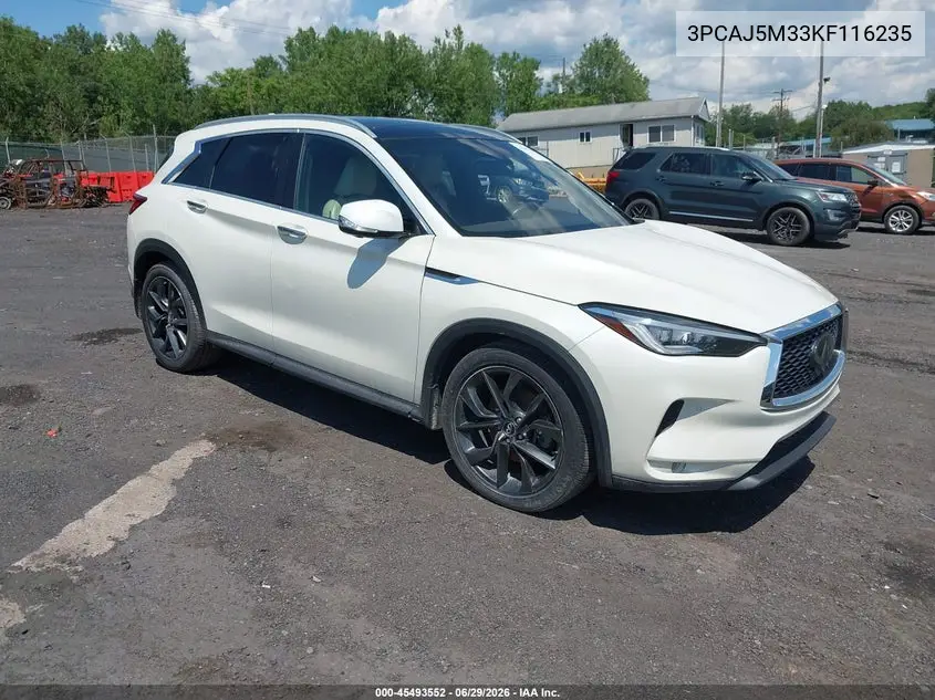 2019 Infiniti Qx50 Essential VIN: 3PCAJ5M33KF116235 Lot: 45493552