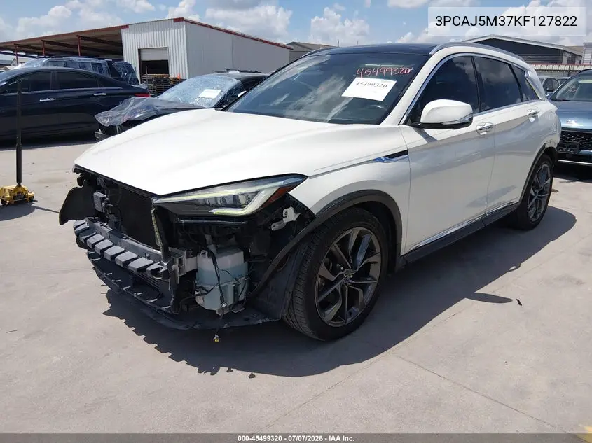 2019 Infiniti Qx50 Essential VIN: 3PCAJ5M37KF127822 Lot: 45499320