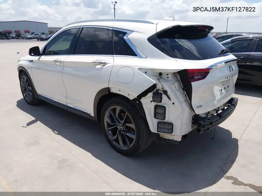2019 Infiniti Qx50 Essential VIN: 3PCAJ5M37KF127822 Lot: 45499320