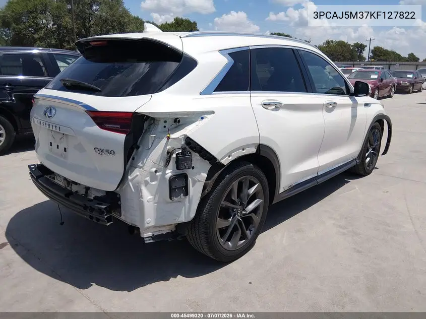2019 Infiniti Qx50 Essential VIN: 3PCAJ5M37KF127822 Lot: 45499320