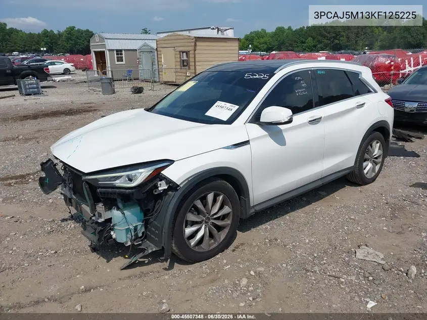 2019 Infiniti Qx50 Luxe VIN: 3PCAJ5M13KF125225 Lot: 45507348