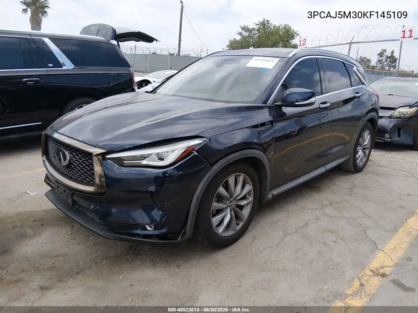 2019 Infiniti Qx50 Luxe VIN: 3PCAJ5M30KF145109 Lot: 45523014