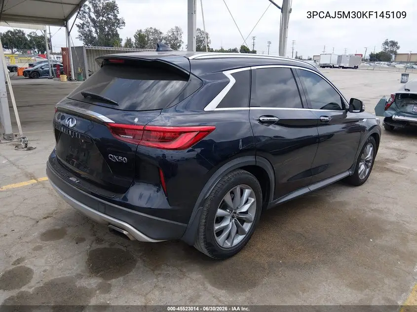 2019 Infiniti Qx50 Luxe VIN: 3PCAJ5M30KF145109 Lot: 45523014
